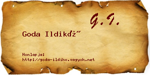 Goda Ildikó névjegykártya