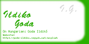 ildiko goda business card